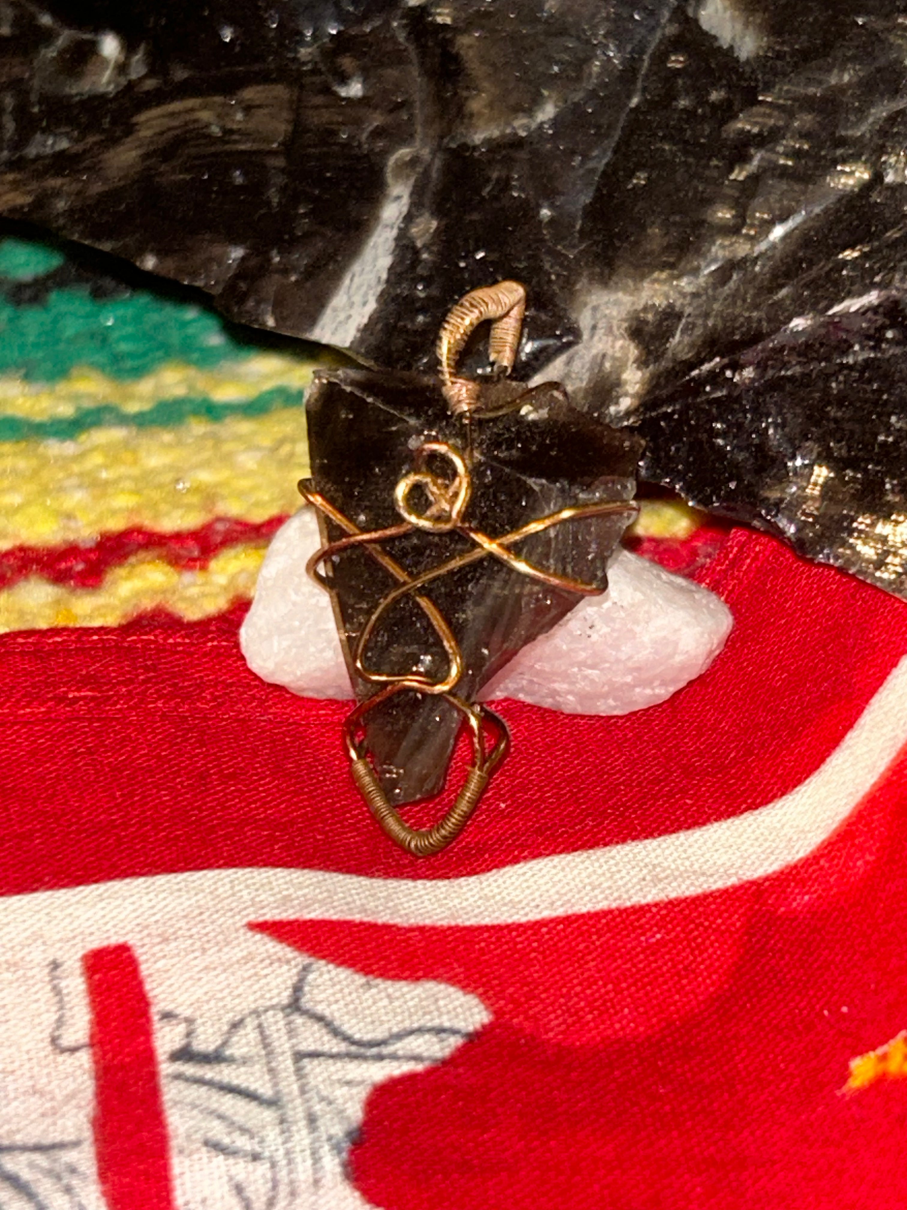 Raw Obsidian Protection Pendant