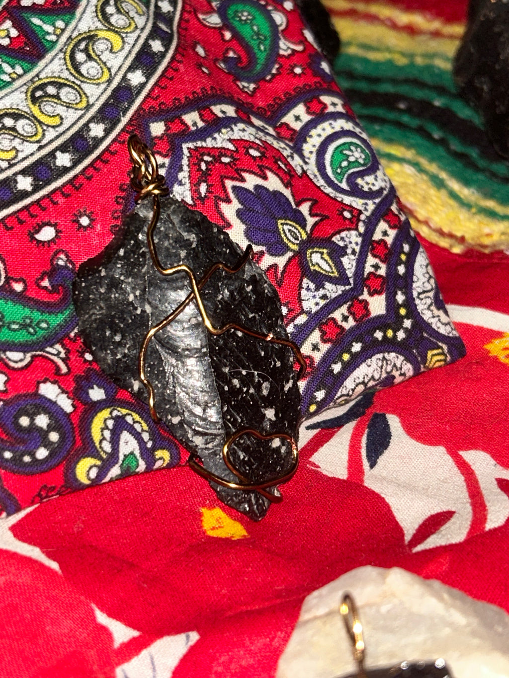Raw Obsidian Protection Pendant