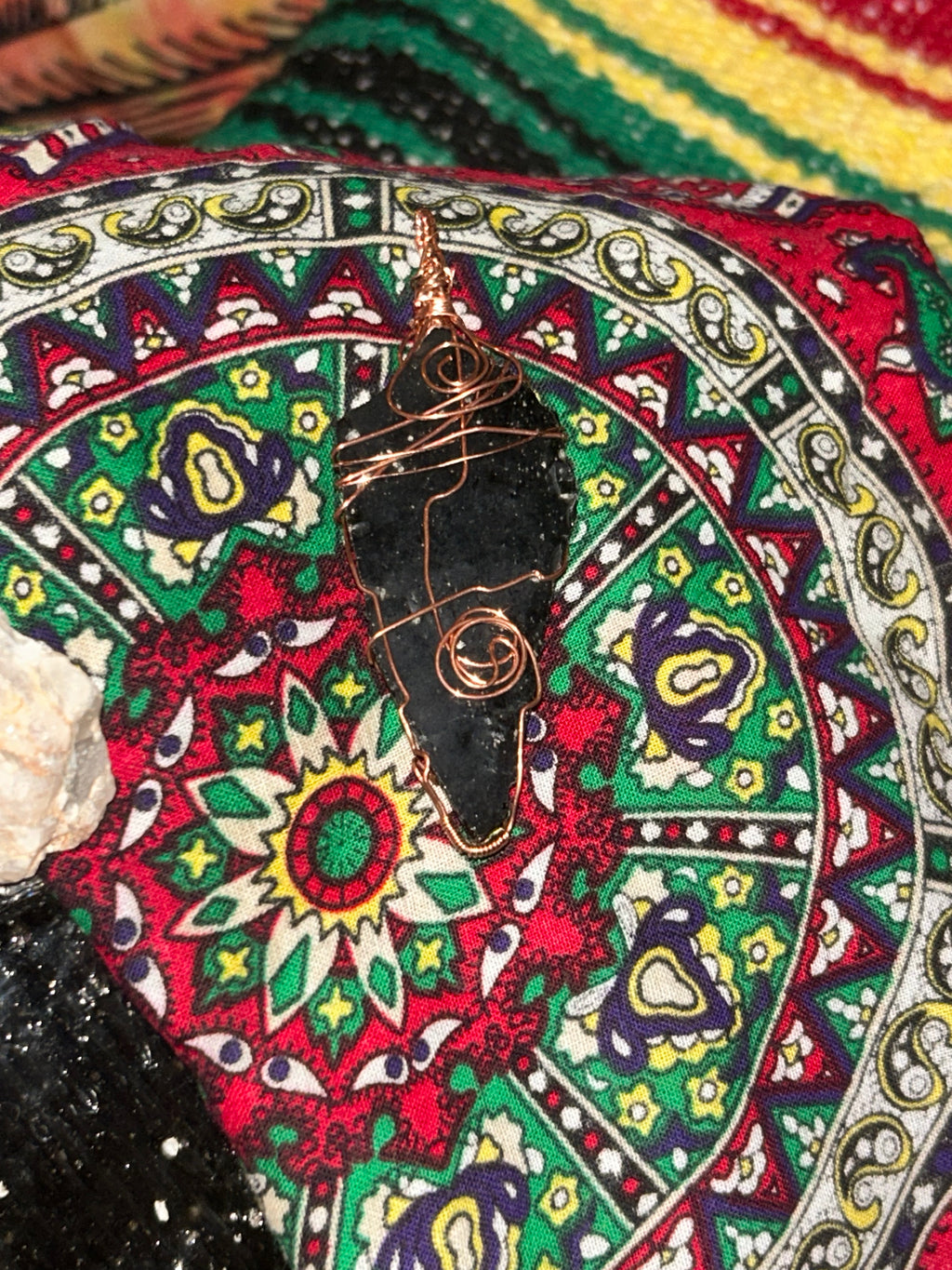 Raw Obsidian Protection Pendant