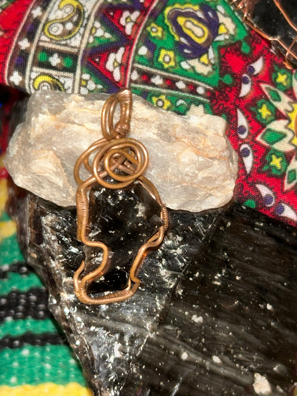 Raw Obsidian Protection Pendant