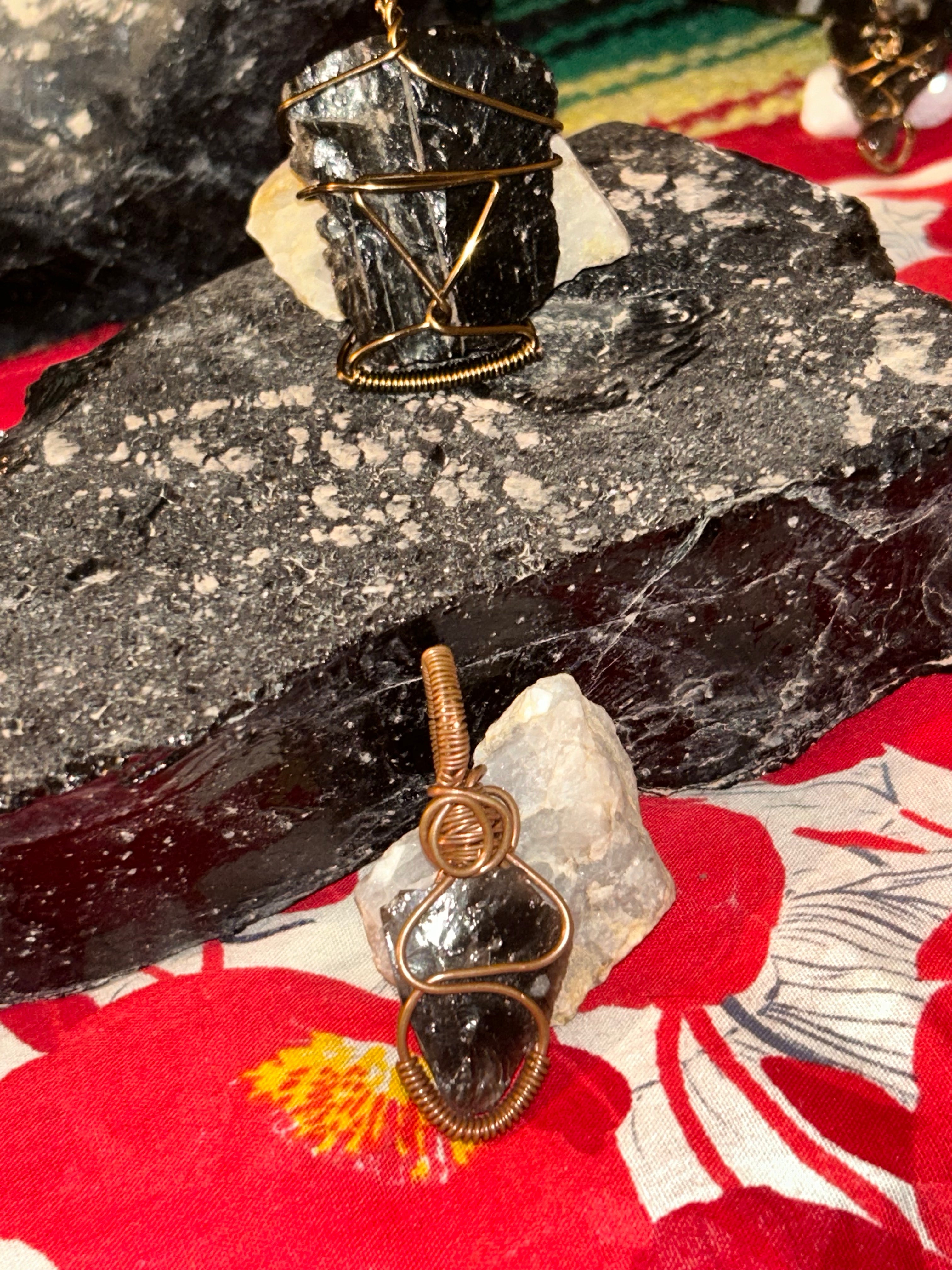 Raw Obsidian Protection Pendant