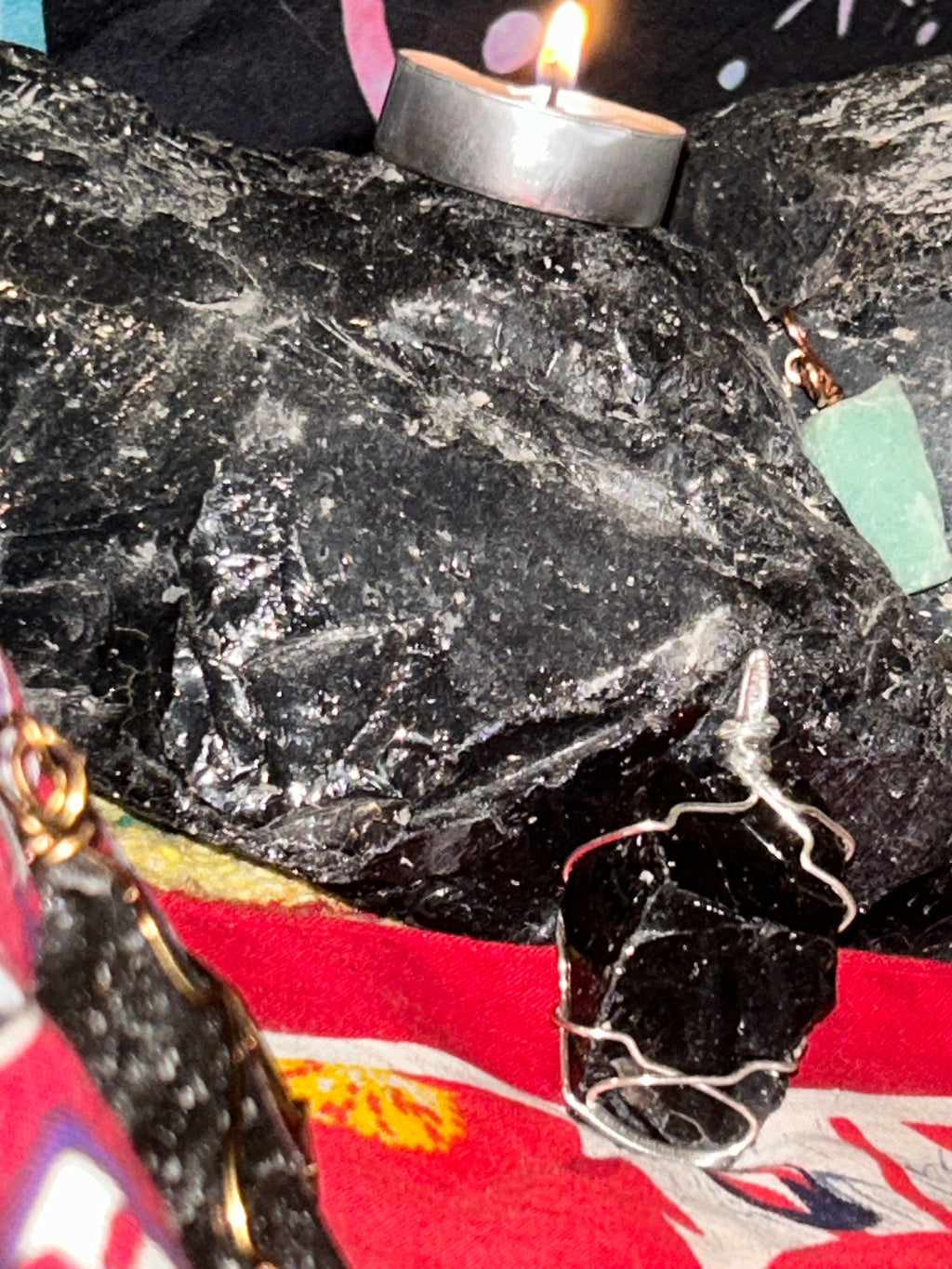 Raw Obsidian Protection Pendant