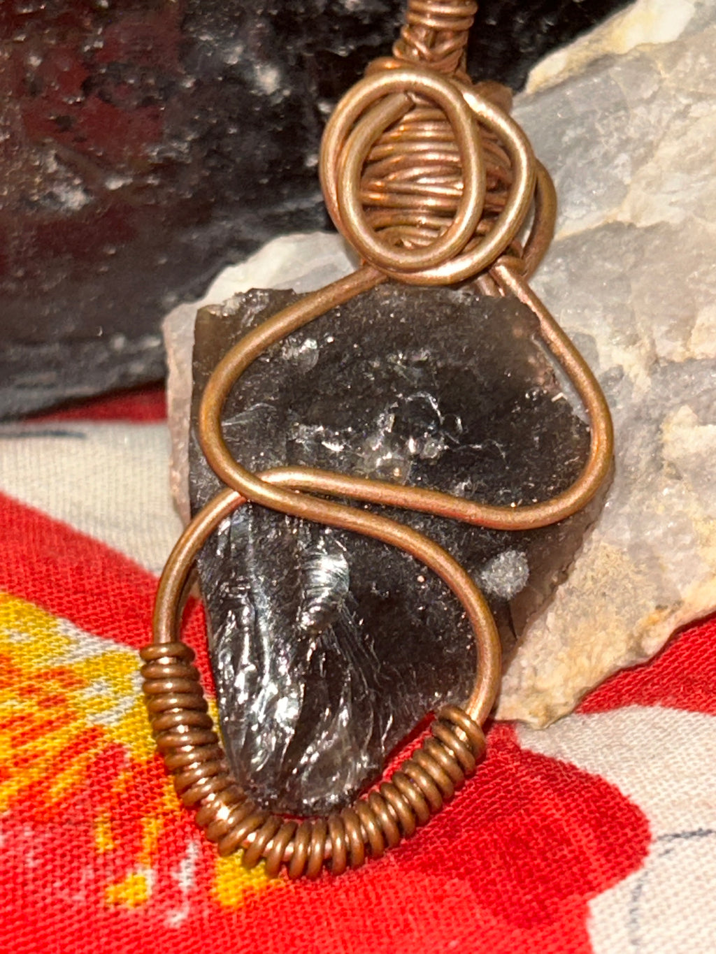 Raw Obsidian Protection Pendant