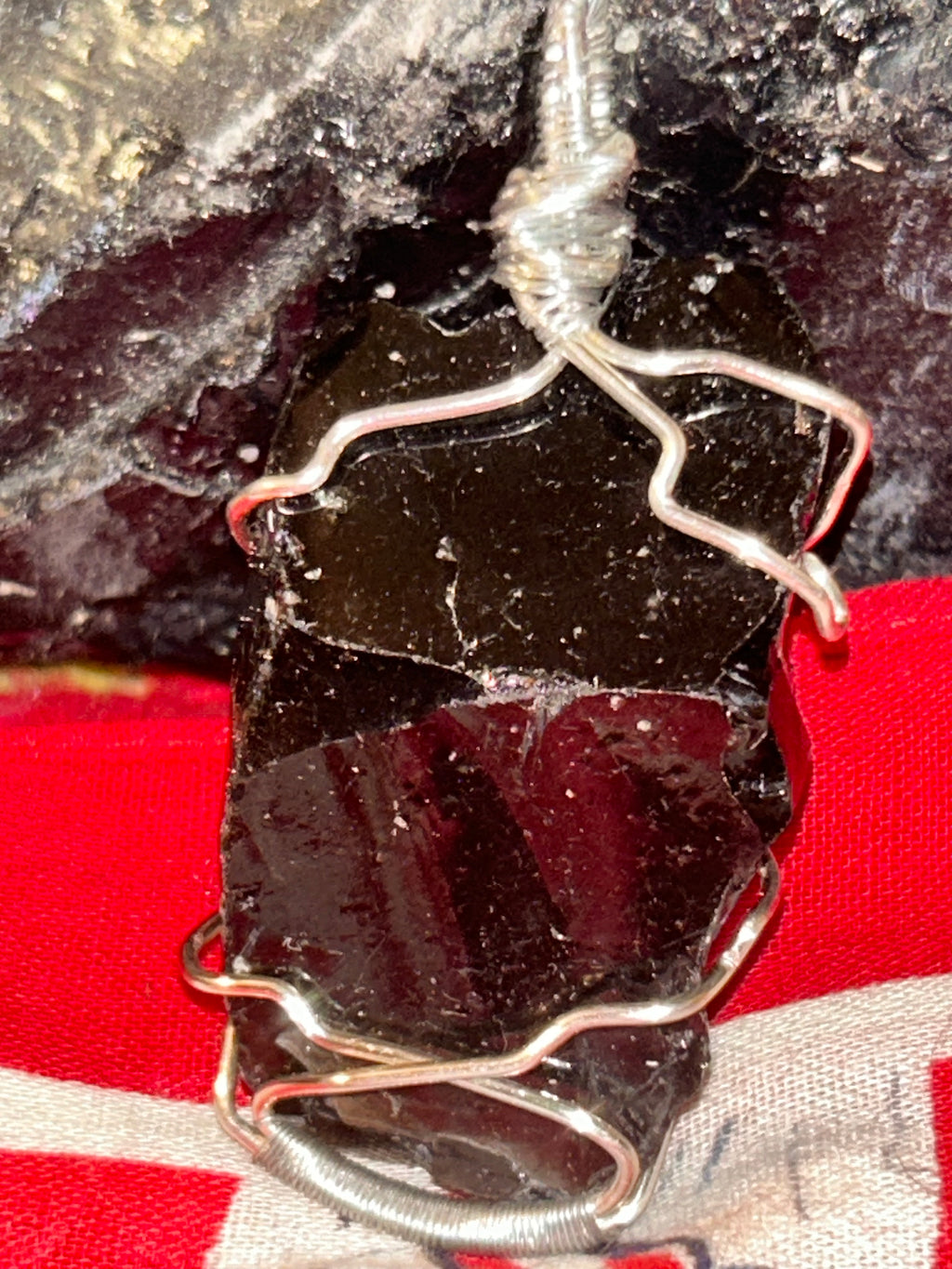 Raw Obsidian Protection Pendant