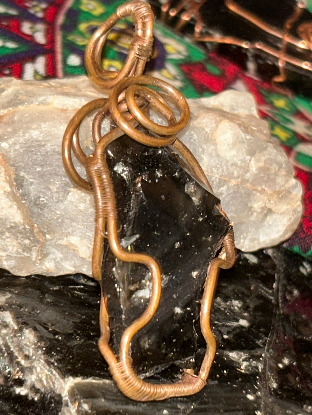 Raw Obsidian Protection Pendant